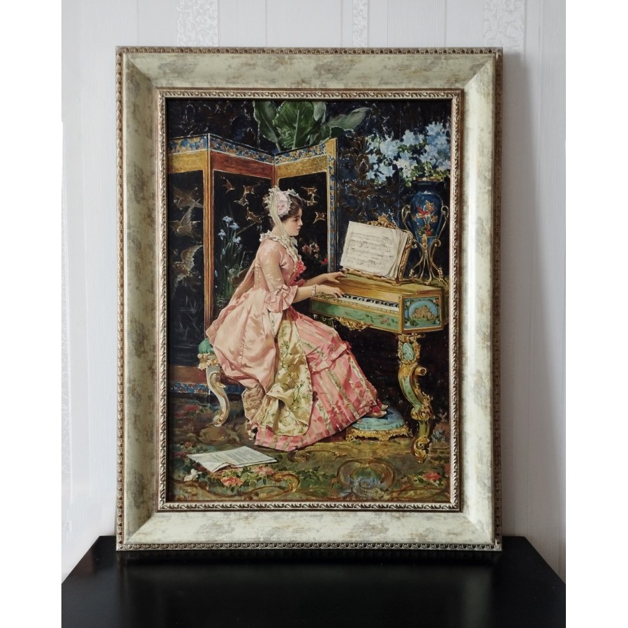 Luis Alvarez Catala " Девушка за клавесином"