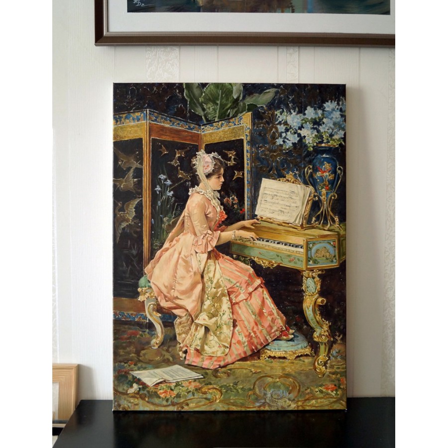 Luis Alvarez Catala " Девушка за клавесином"