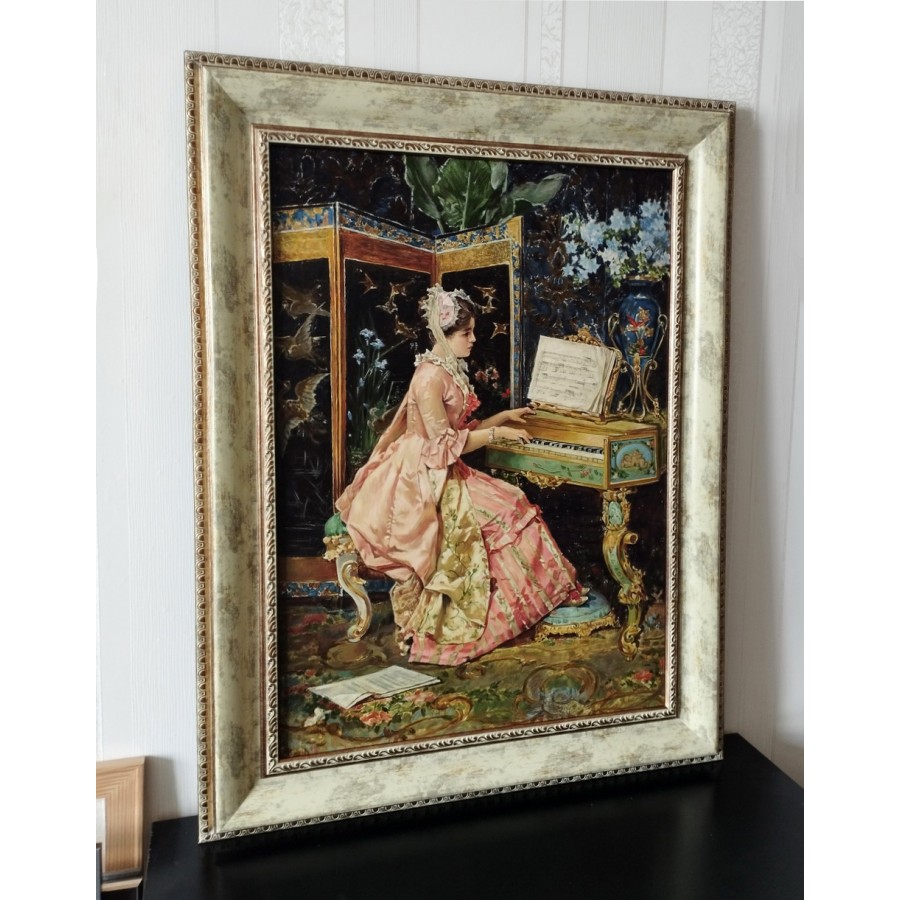 Luis Alvarez Catala " Девушка за клавесином"