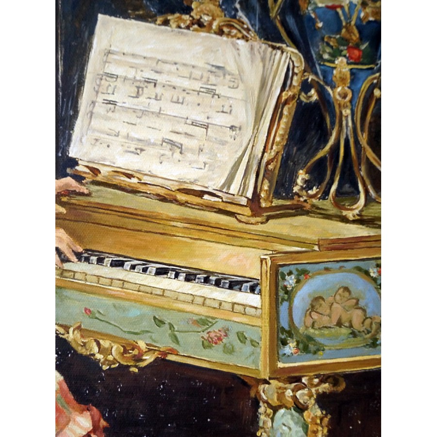 Luis Alvarez Catala " Девушка за клавесином"