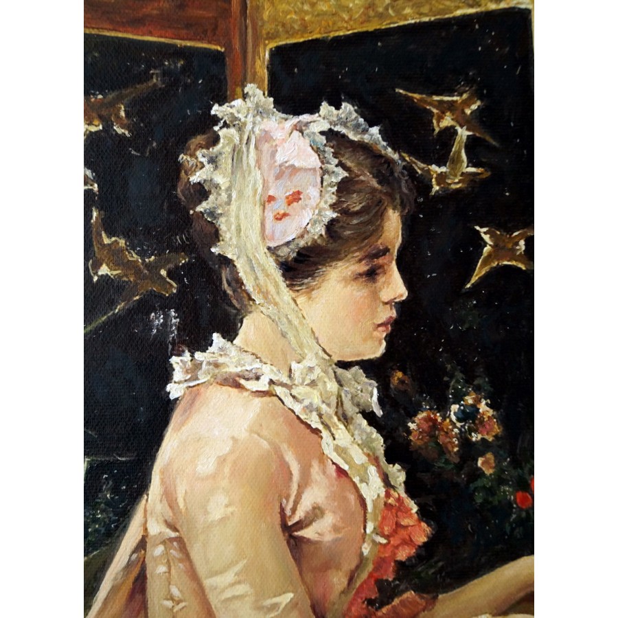 Luis Alvarez Catala " Девушка за клавесином"