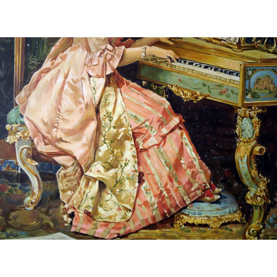 Luis Alvarez Catala " Девушка за клавесином"