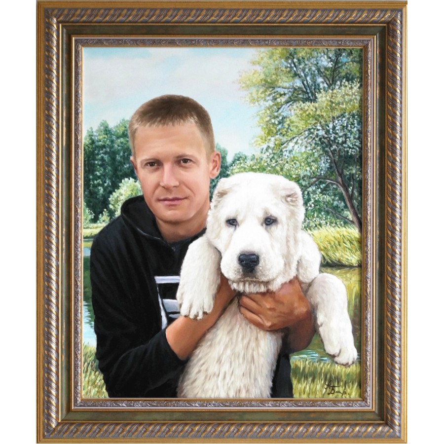 Портрет с любимой собакой 